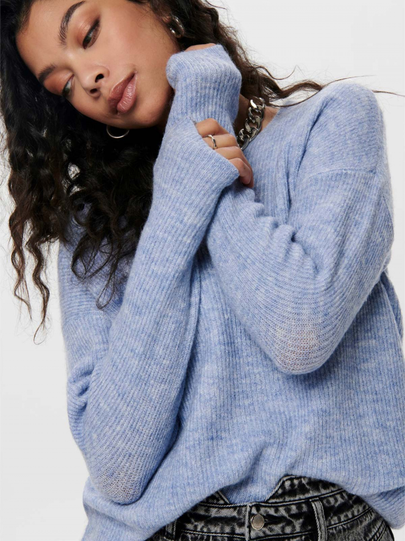 Jersey de mujer Only Camilla, modelo 15204588, azul - 3 - La Casa Dels Pantalons