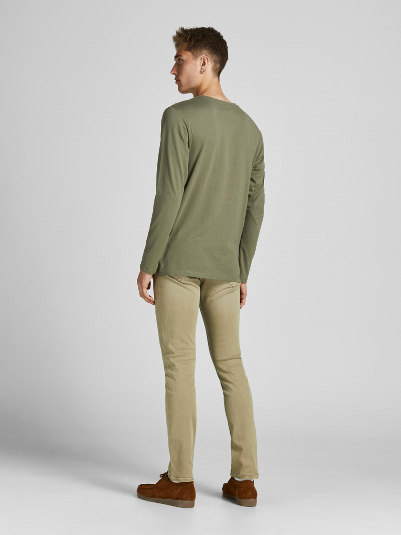 Pantalones vaqueros de hombre Jack&Jones Glenn slim, modelo 12193959/S20E, beige - 2 - La Casa Dels Pantalons
