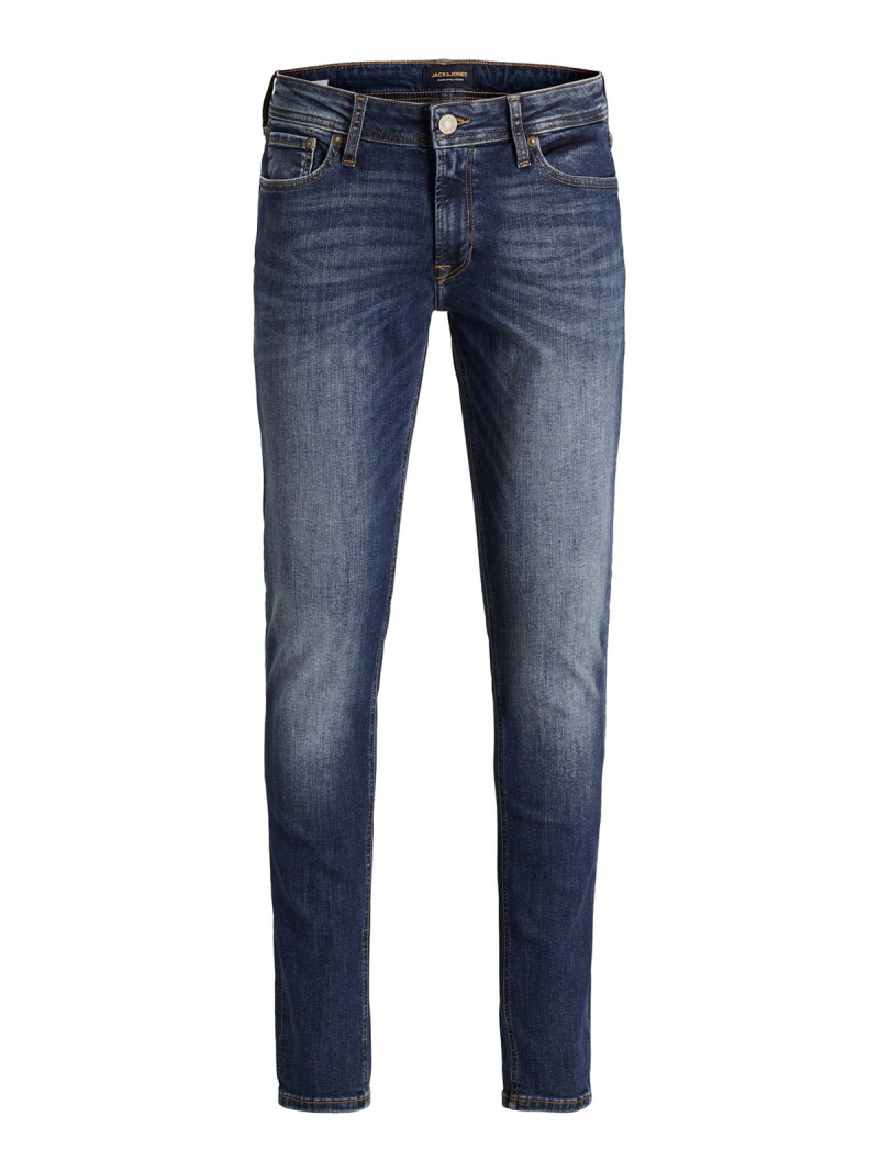 Pantalons texans d'home Jack&Jones Liam skinny, model 12166854, de texà blau mig - 3 - La Casa Dels Pantalons
