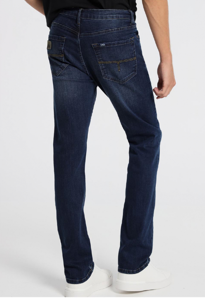 Pantalons texans d'home Lois Robin comfort slim, model 10191/957, blau mig - 3 - La Casa Dels Pantalons