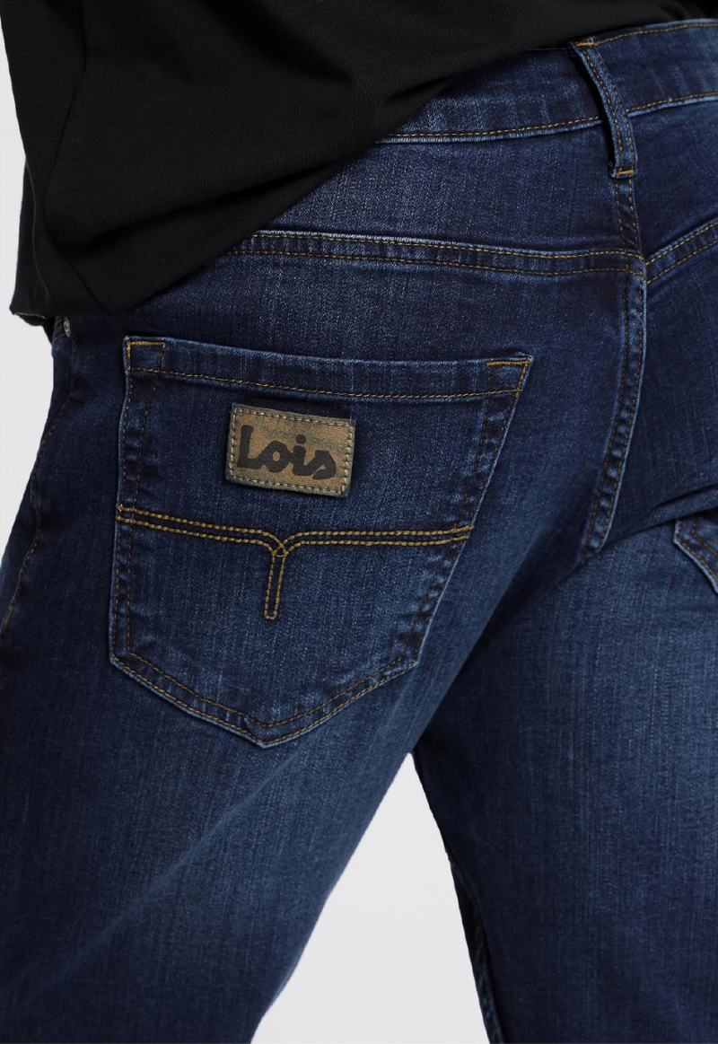 Pantalons texans d'home Lois Robin comfort slim, model 10191/957, blau mig - 2 - La Casa Dels Pantalons