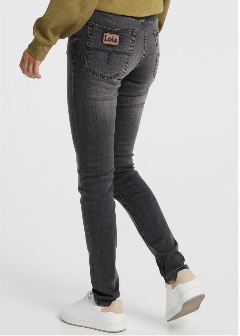 Pantalons texans de dona Lois Lucy skinny, model 20106/984, gris - 3 - La Casa Dels Pantalons