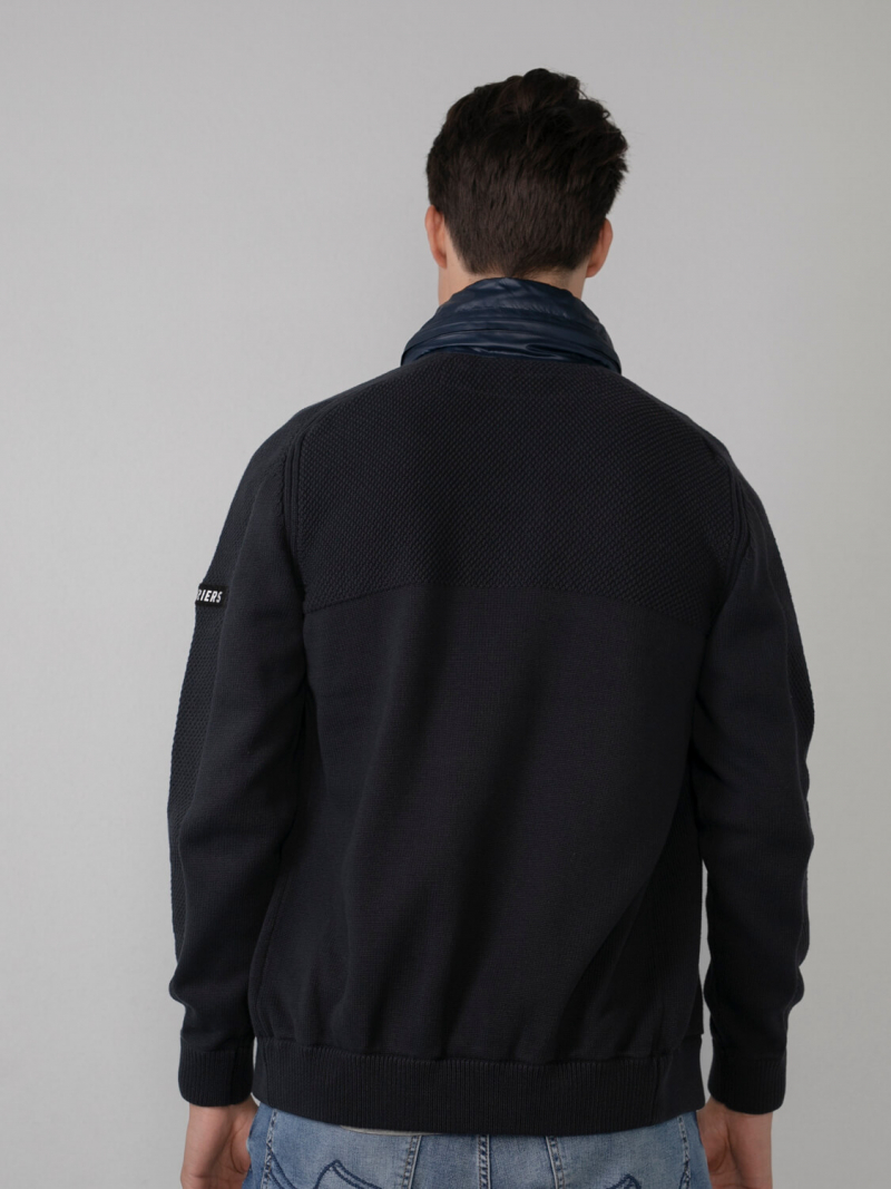 Jaqueta de punt d'home Petrol, model KWC278/5110, blau marí - 3 - La Casa Dels Pantalons