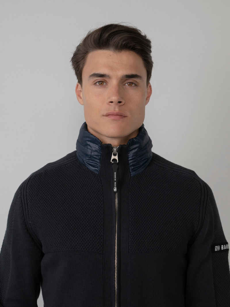 Jaqueta de punt d'home Petrol, model KWC278/5110, blau marí - 2 - La Casa Dels Pantalons