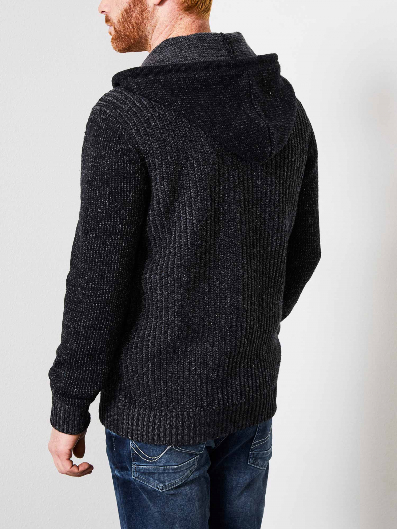 Jaqueta de punt d'home Petrol, model KWH210/9999, negra - 2 - La Casa Dels Pantalons