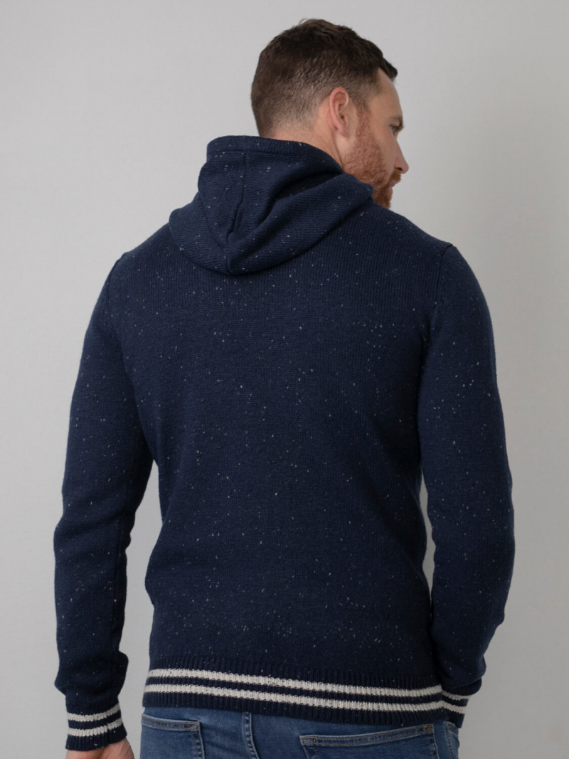Jersey de hombre con capucha Petrol, modelo KWH244/5147, azul marino - 2 - La Casa Dels Pantalons