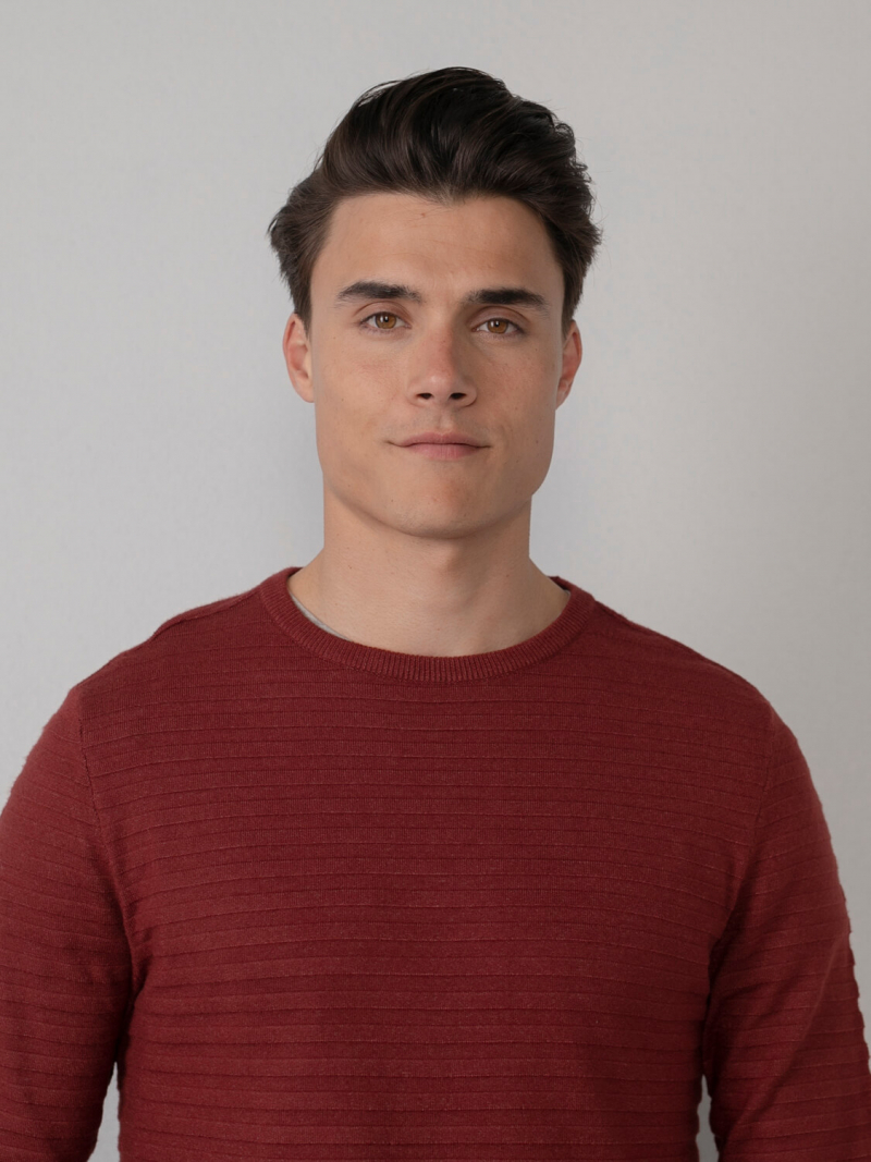 Jersei d'home de coll rodó Petrol, model KWR269/3151, ocre - 3 - La Casa Dels Pantalons