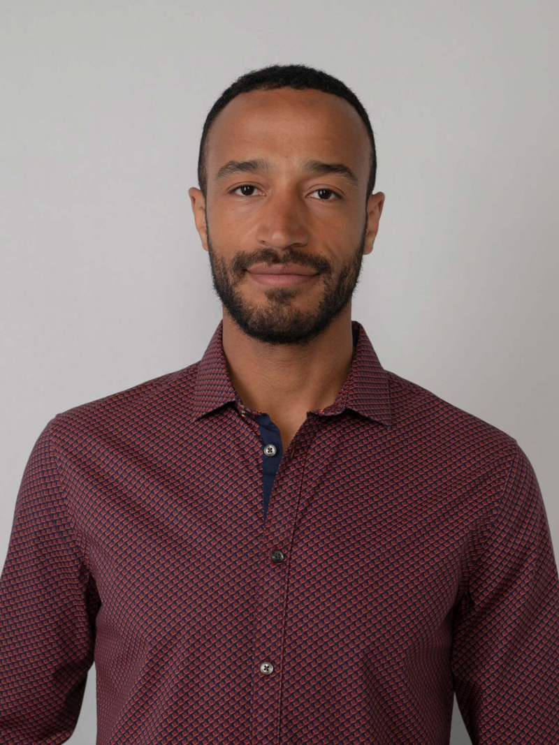 Camisa de hombre de manga larga Petrol, modelo SIL413/3151, burdeos - 3 - La Casa Dels Pantalons