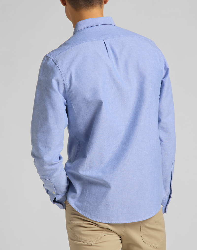 Camisa d'home de màniga llarga Lee, model L880KULR, blava - 2 - La Casa Dels Pantalons