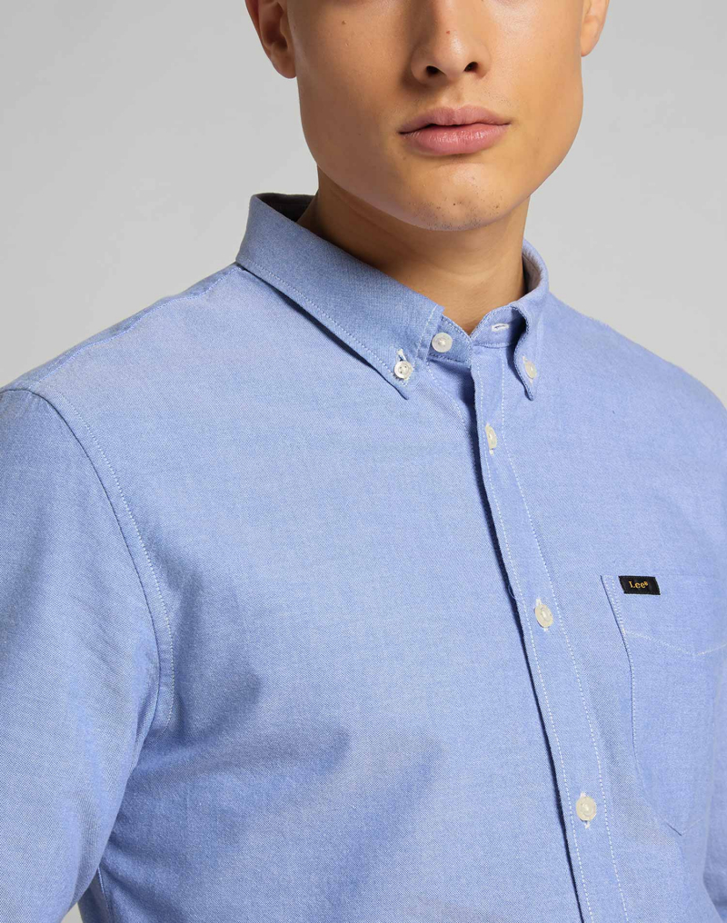 Camisa d'home de màniga llarga Lee, model L880KULR, blava - 3 - La Casa Dels Pantalons