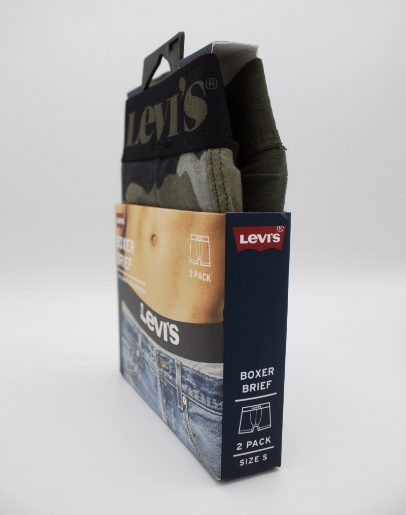 Pack de 2 bòxers Levi's, model 701203910002, de color caqui - 2 - La Casa Dels Pantalons