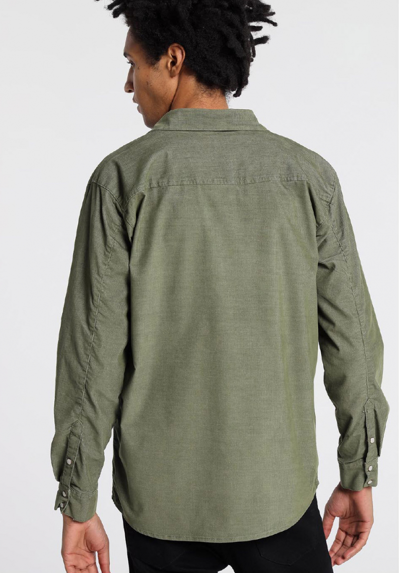 Camisa de hombre de manga larga Lois, modelo 14468/475, de pana caqui - 3 - La Casa Dels Pantalons