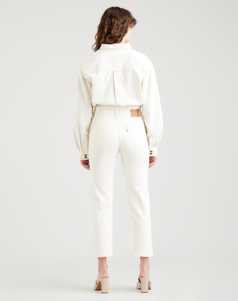 Pantalons texans de dona Levi's 501 woman cropped, 36200-0228, blancs - 3 - La Casa Dels Pantalons