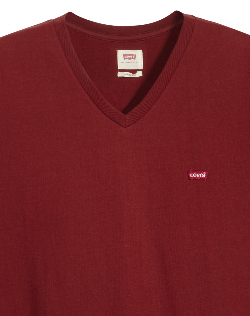 Camiseta de hombre de cuello de pico de m/c Levi's, 85641-0019, roja - 2 - La Casa Dels Pantalons