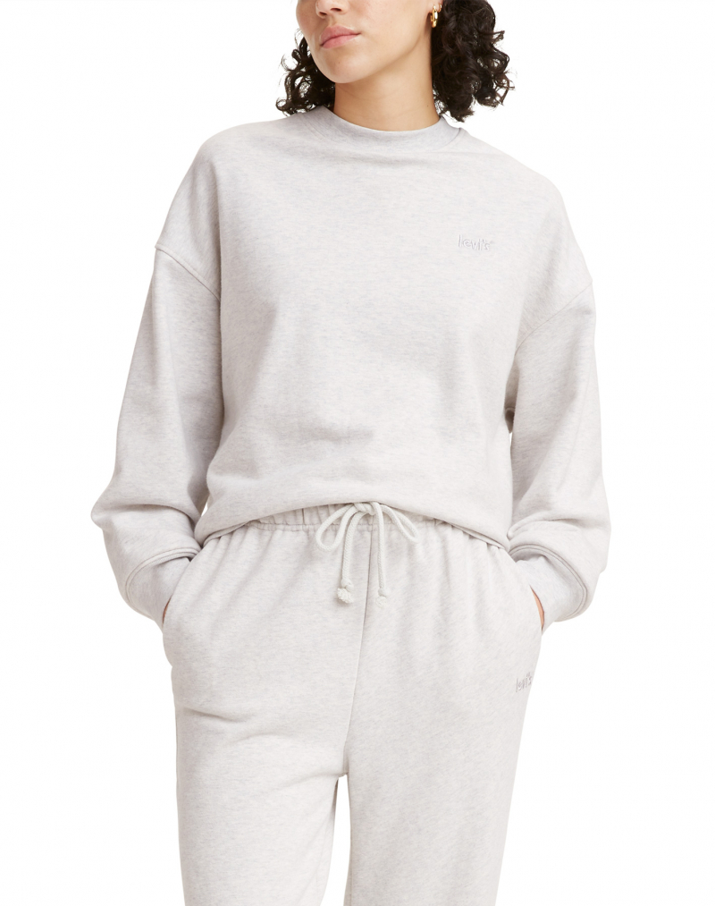Dessuadora de dona de coll rodó Levi's,  A0886-0024, gris - 3 - La Casa Dels Pantalons