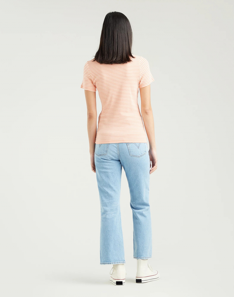 Samarreta de dona m/c Levi's, 37697-0039, de ratlles taronja - 2 - La Casa Dels Pantalons