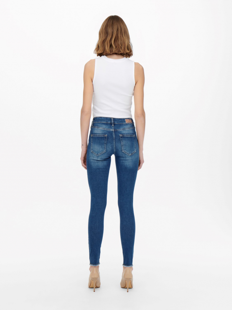 Pantalons texans de dona Only Blush mid waist skinny ankle, 15234797, blau mig - 2 - La Casa Dels Pantalons
