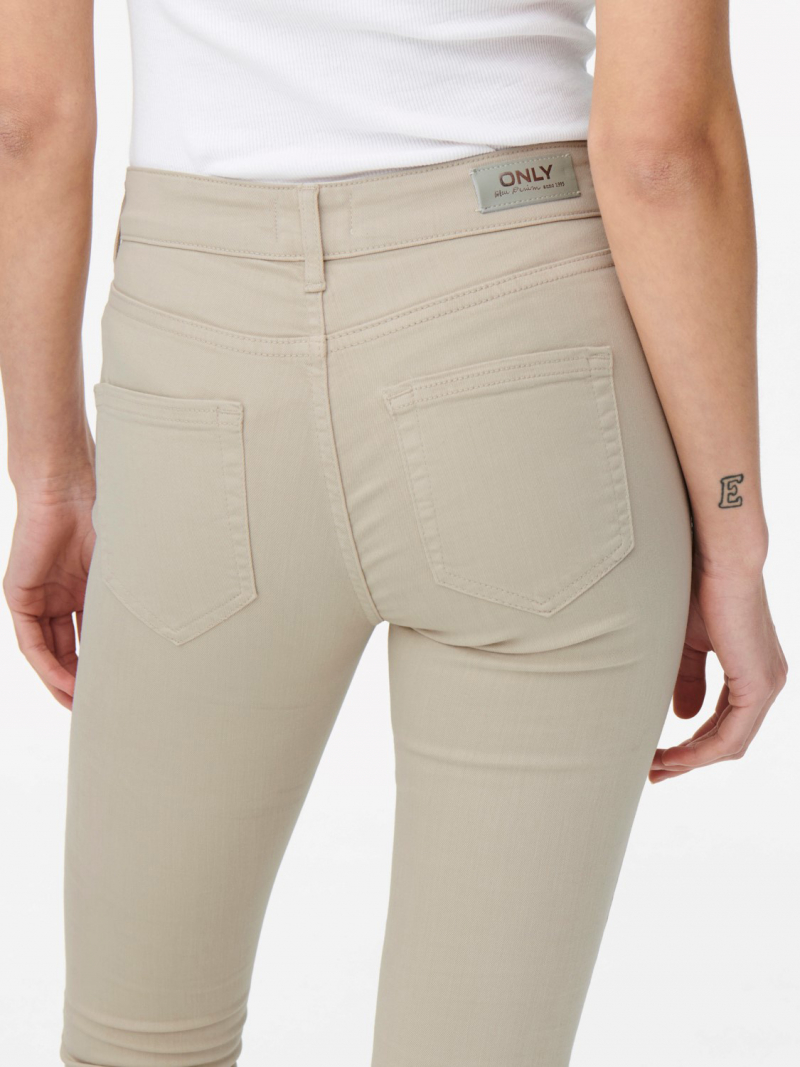 Pantalons texans de dona Only Blush mid waist skinny ankle, 15183652, beix clar - 3 - La Casa Dels Pantalons