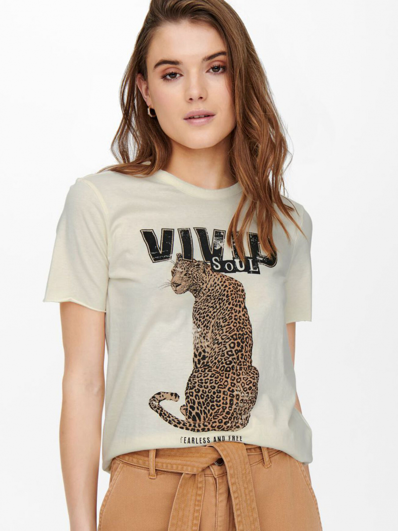 Samarreta de dona Only Lucy, model 15254416, blanc trencat - 3 - La Casa Dels Pantalons