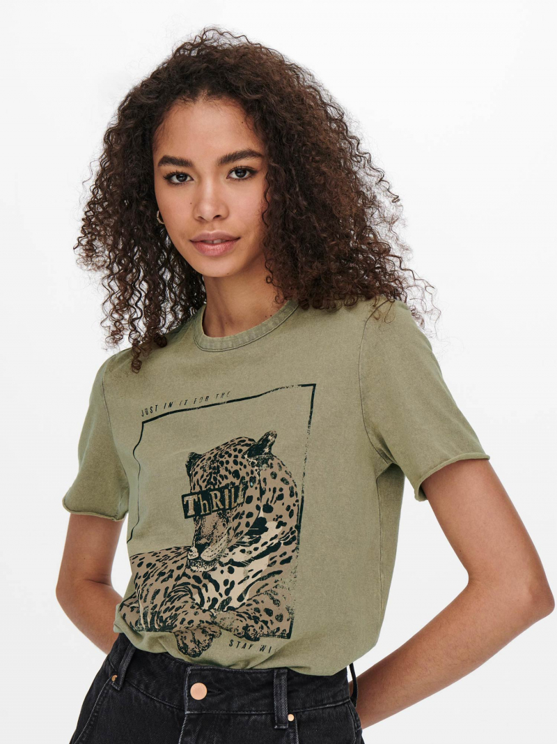 Samarreta de dona Only Lucy, model 15254416, caqui - 3 - La Casa Dels Pantalons