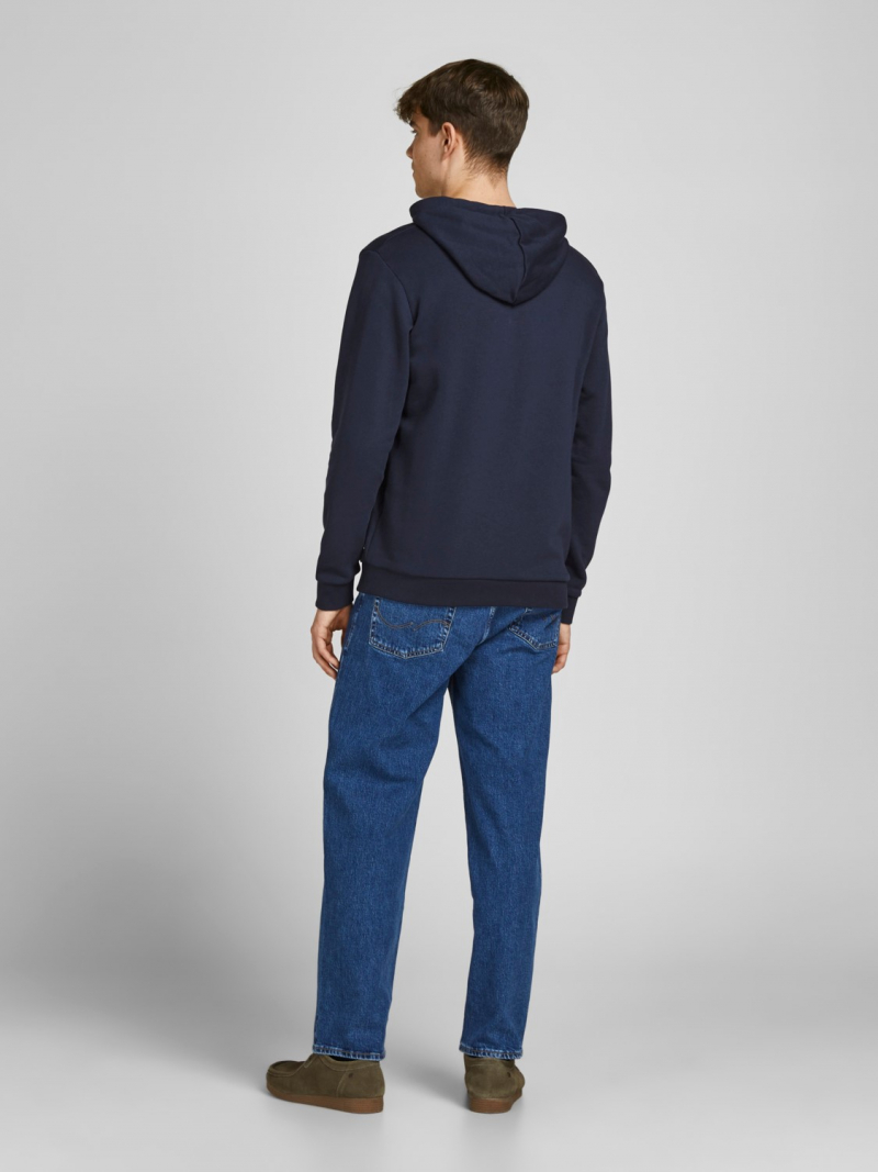 Sudadera de hombre con capucha Jack & Jones Logan, 12205411, azul marino - 3 - La Casa Dels Pantalons