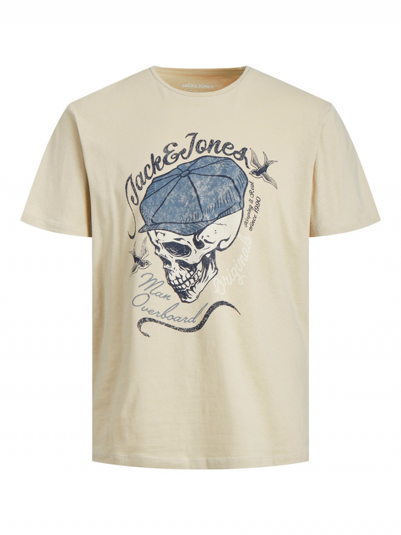 Camiseta de hombre Jack & Jones Dome de manga corta, 12205684, blanco marfil - 3 - La Casa Dels Pantalons