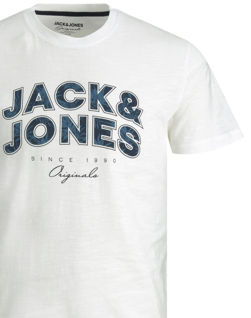 Camiseta de hombre Jack & Jones Bloomer de manga corta, 12205787, blanca - 2 - La Casa Dels Pantalons