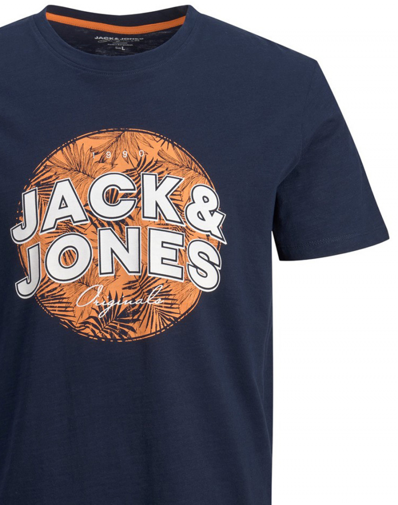 Camiseta de hombre Jack & Jones Bloomer de manga corta, 12205787, azul marino - 3 - La Casa Dels Pantalons