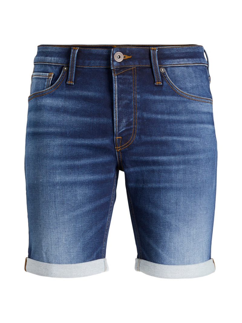 Bermudes d'home Jack & Jones Rick, 12201655, blau mig - 2 - La Casa Dels Pantalons