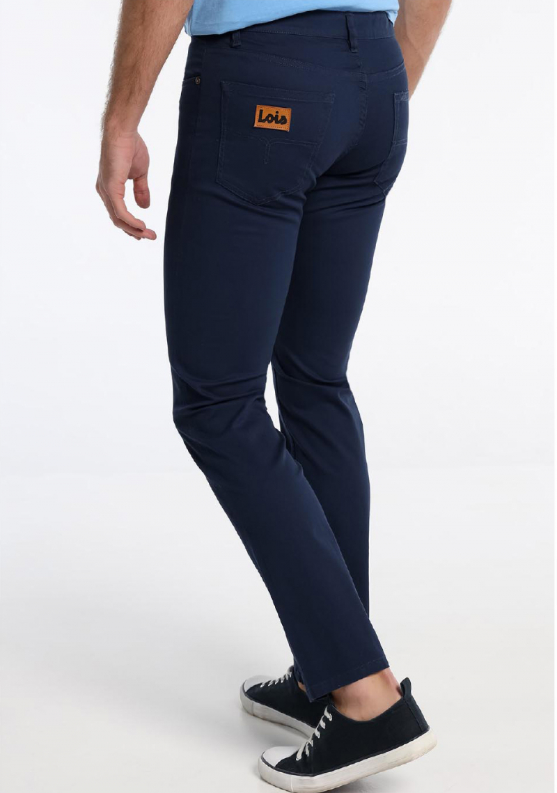 Pantalons texans de gavardina d'home Lois Robin, model 10191/469, blau marí - 3 - La Casa Dels Pantalons