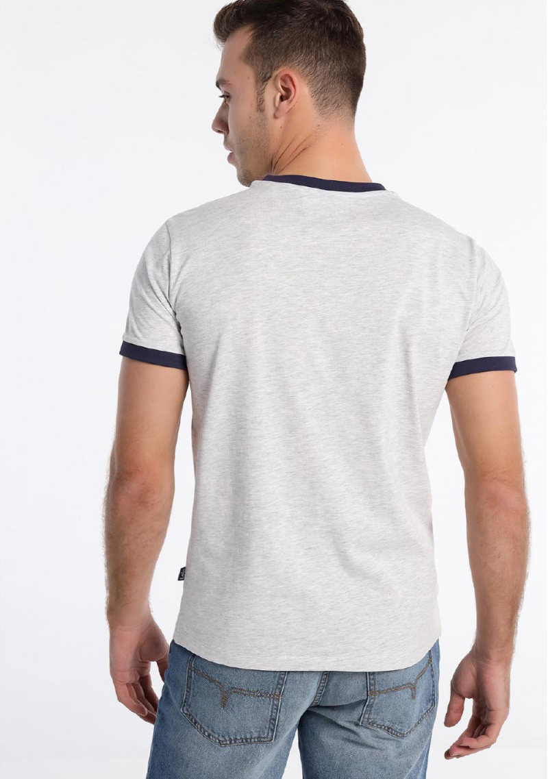 Camiseta de hombre de manga corta Lois, modelo 15685/491, gris - 3 - La Casa Dels Pantalons