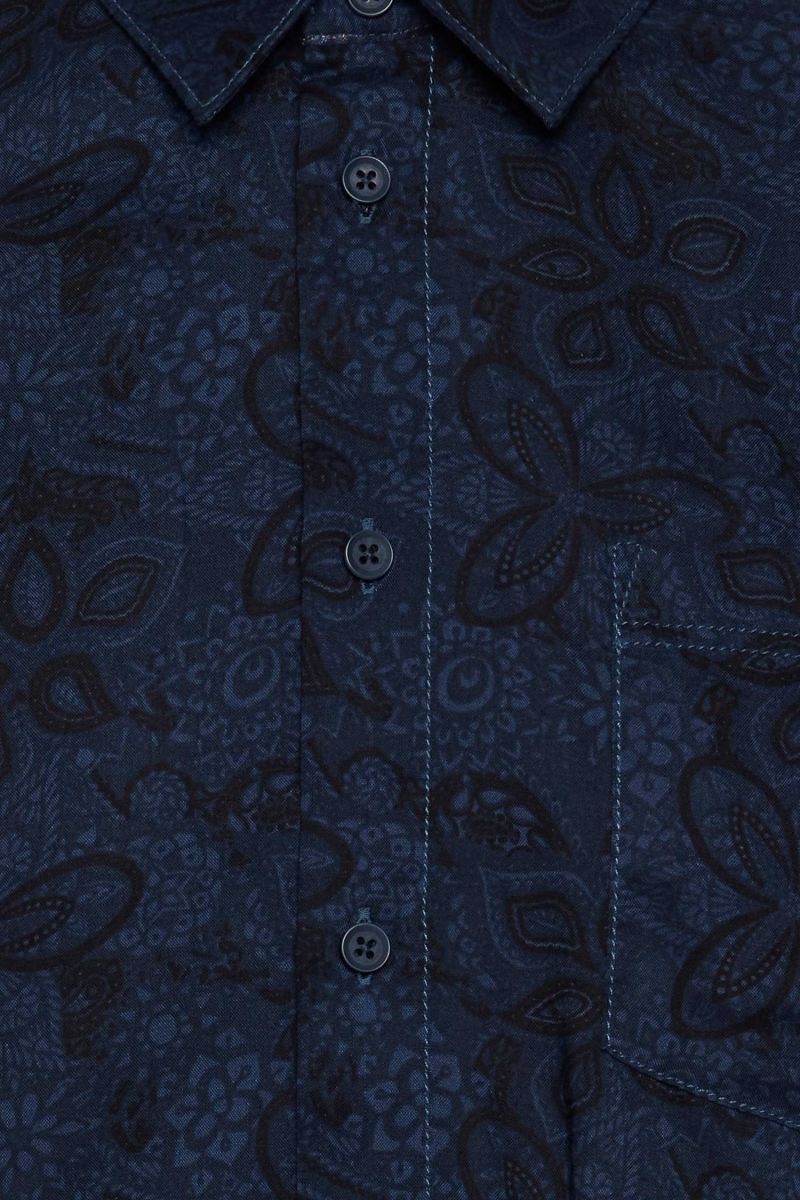 Camisa d'home de màniga llarga Blend, model 20713365/194024, blau marí - 2 - La Casa Dels Pantalons