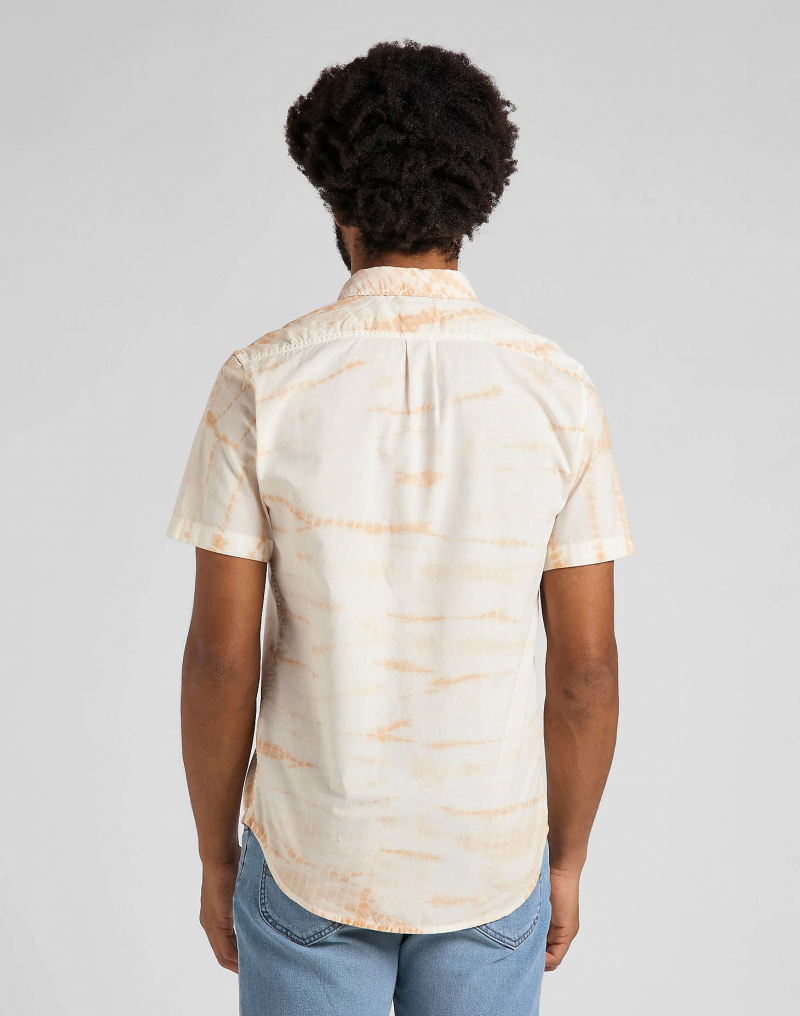 Camisa d'home de màniga curta Lee, L66GPNUG, tie-dye blanc trencat - 3 - La Casa Dels Pantalons