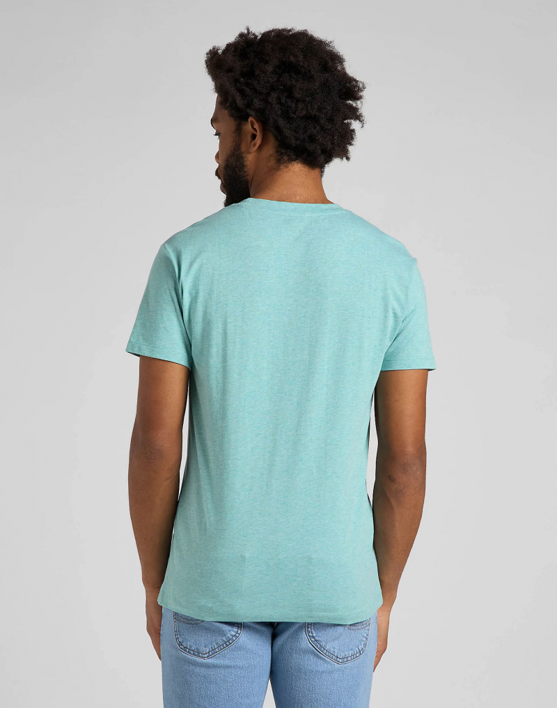 Samarreta d'home de màniga curta amb butxaca Lee, model L66JWTUD, blau turquesa - 3 - La Casa Dels Pantalons