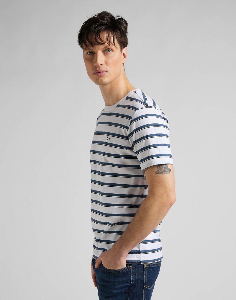 Samarreta d'home de màniga curta Lee, model L63UPYUF, de franges blaves - 3 - La Casa Dels Pantalons