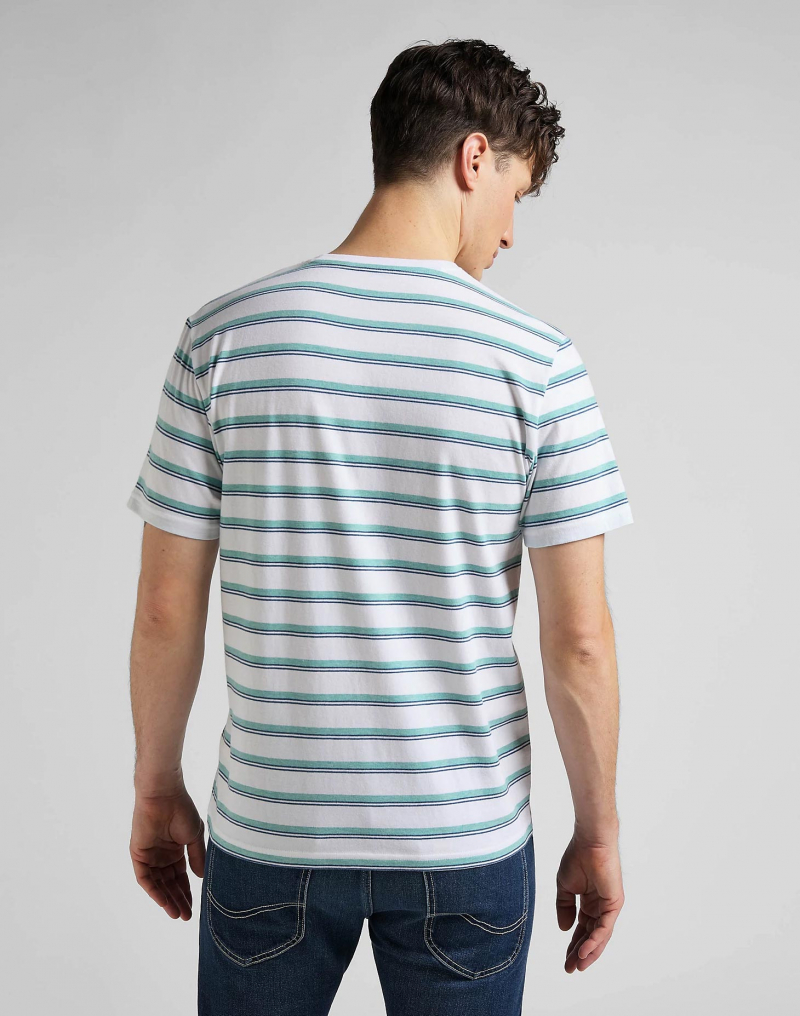 Samarreta d'home de màniga curta Lee, model L63UPYUD, de franges blau turquesa - 2 - La Casa Dels Pantalons