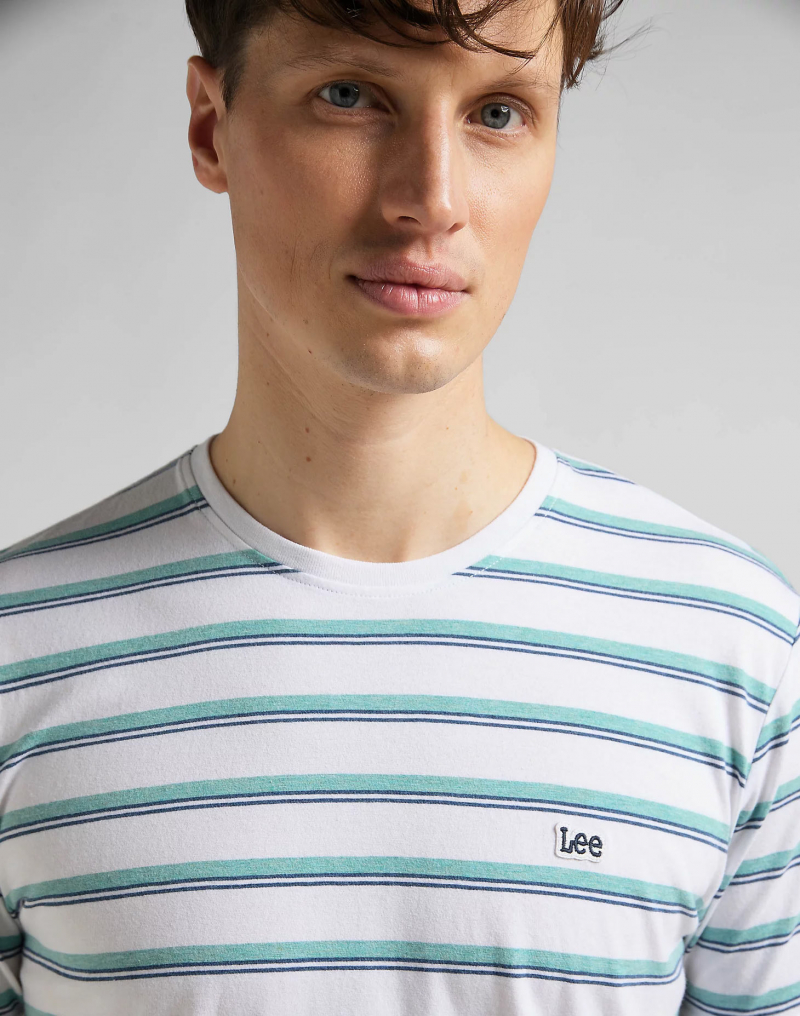 Samarreta d'home de màniga curta Lee, model L63UPYUD, de franges blau turquesa - 3 - La Casa Dels Pantalons