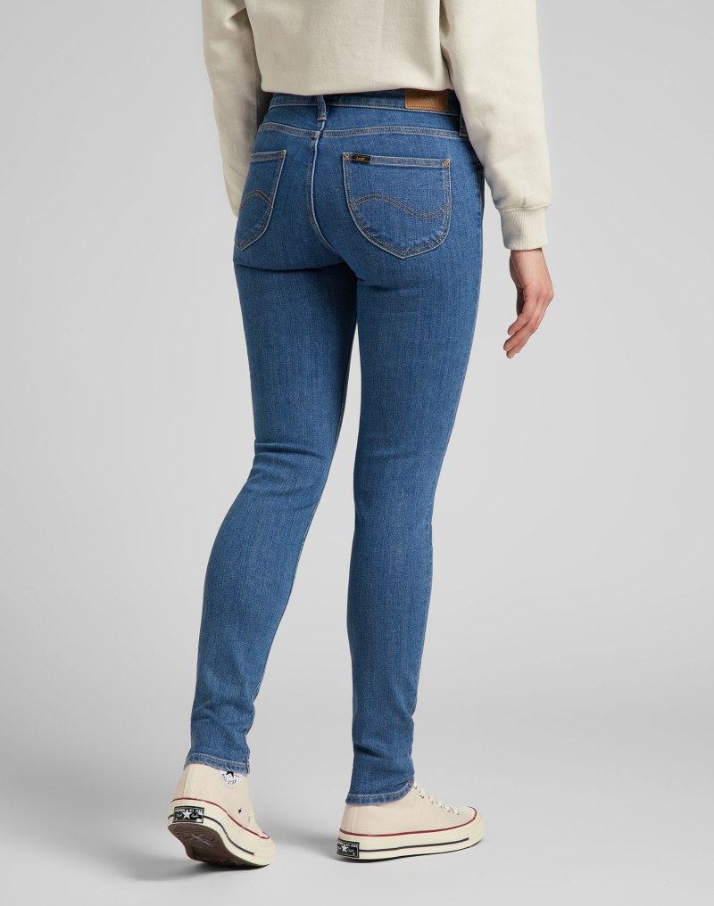 Pantalons texans de dona Lee Scarlett skinny, model L526OPWN, rentats a la pedra - 2 - La Casa Dels Pantalons
