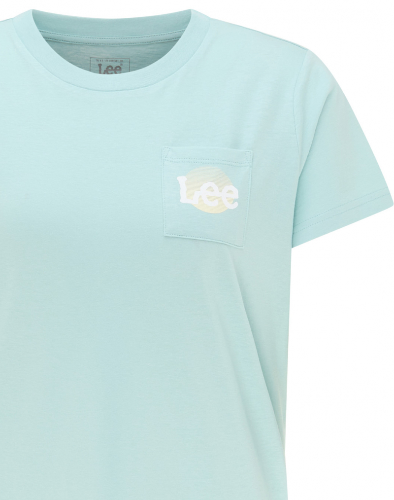 Camiseta de mujer de manga corta Lee, modelo L44LEHUL, azul turquesa - 2 - La Casa Dels Pantalons