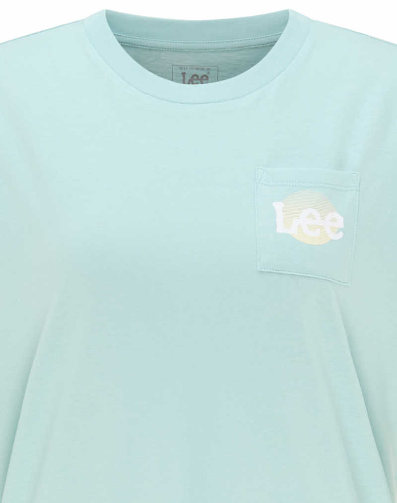 Camiseta de mujer de manga corta Lee, modelo L44LEHUL, azul turquesa - 3 - La Casa Dels Pantalons