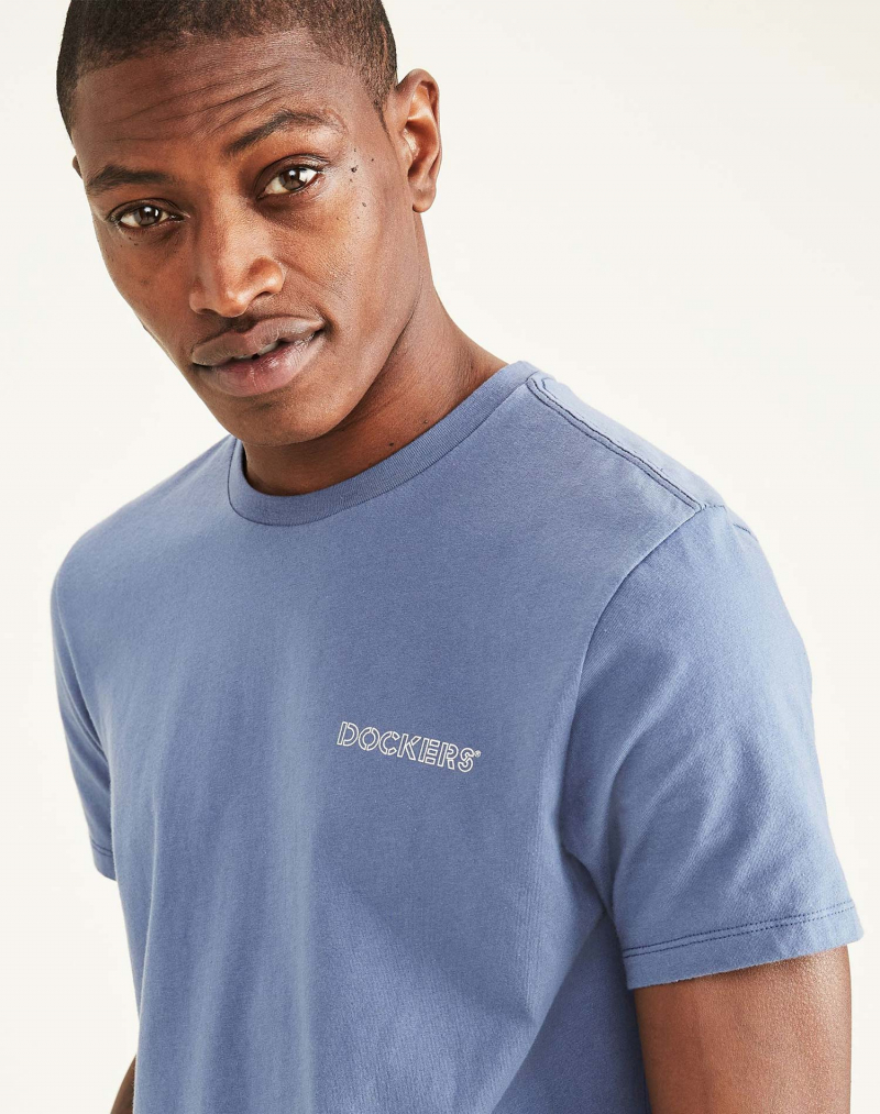 Samarreta d'home de màniga curta Dockers, model A1103-0040, blava - 2 - La Casa Dels Pantalons