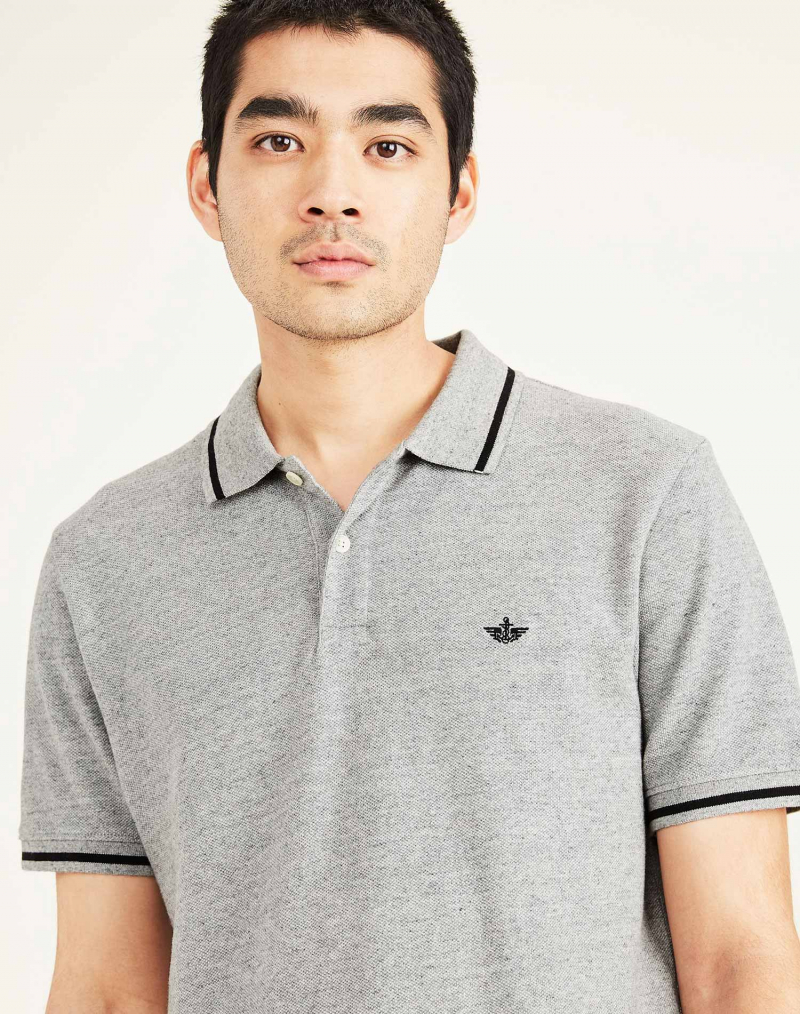 Polo d'home de màniga curta Dockers, model A2290-0007, gris - 2 - La Casa Dels Pantalons