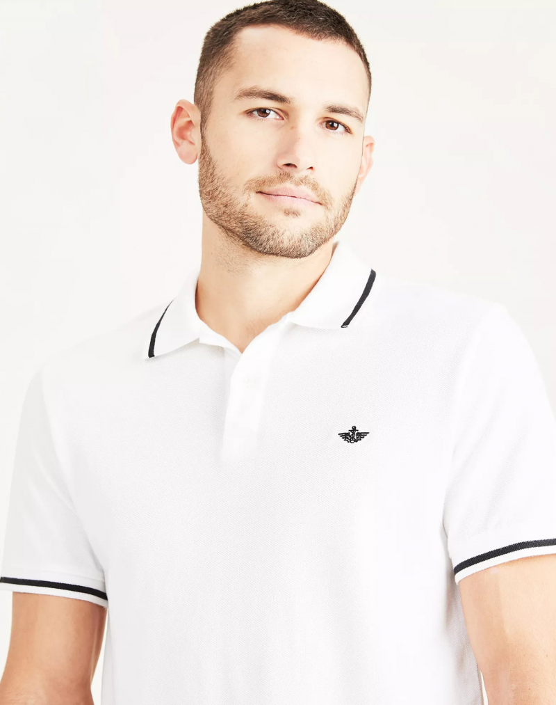 Polo de hombre de manga corta Dockers, modelo A2290-0000, blanco - 2 - La Casa Dels Pantalons
