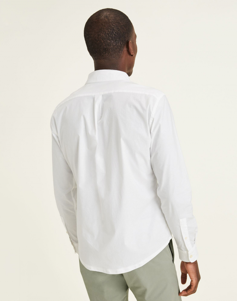 Camisa d'home de popelín de màniga llarga Dockers, model A1114-0010, blanca - 2 - La Casa Dels Pantalons