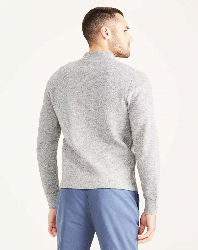 Jersei d'home de coll cremallera Dockers, model A1106-0007, gris - 2 - La Casa Dels Pantalons