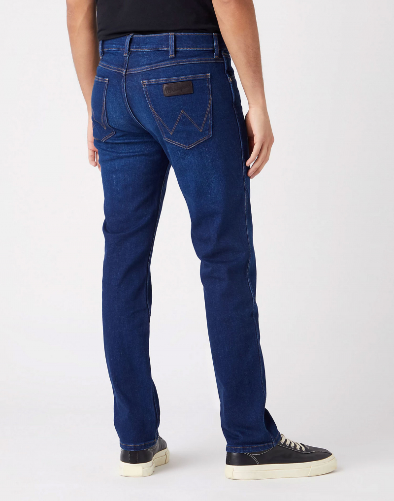 Pantalons texans d'home Wrangler Greensboro slim, W15QYI39K, blau mig - 2 - La Casa Dels Pantalons