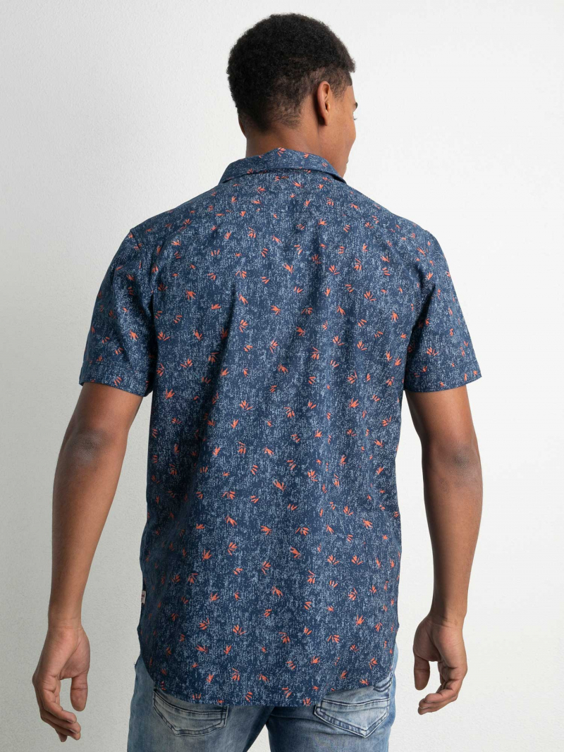 Camisa de hombre de manga corta Petrol Industries, modelo SIS430/5082, azul - 2 - La Casa Dels Pantalons