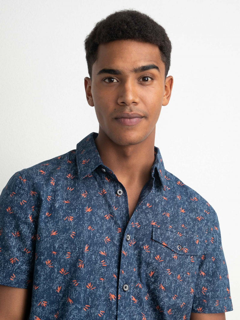 Camisa de hombre de manga corta Petrol Industries, modelo SIS430/5082, azul - 3 - La Casa Dels Pantalons