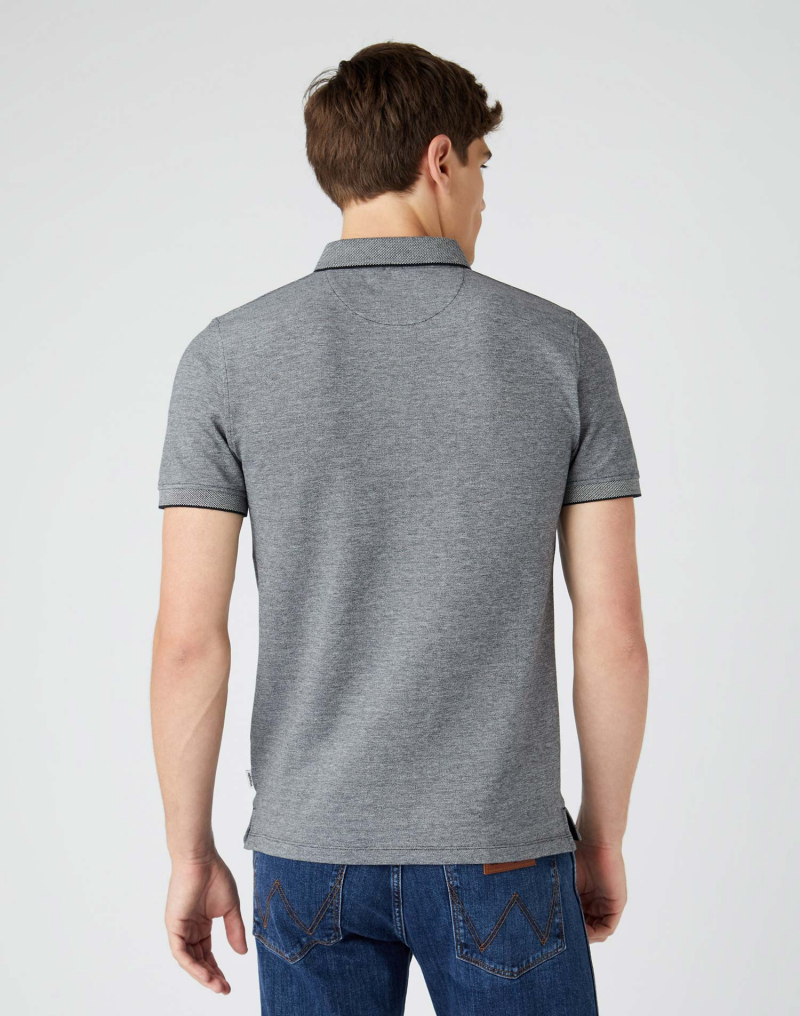 Polo piqué d'home de màniga curta Wrangler, model W7H7KE100, negre - 3 - La Casa Dels Pantalons