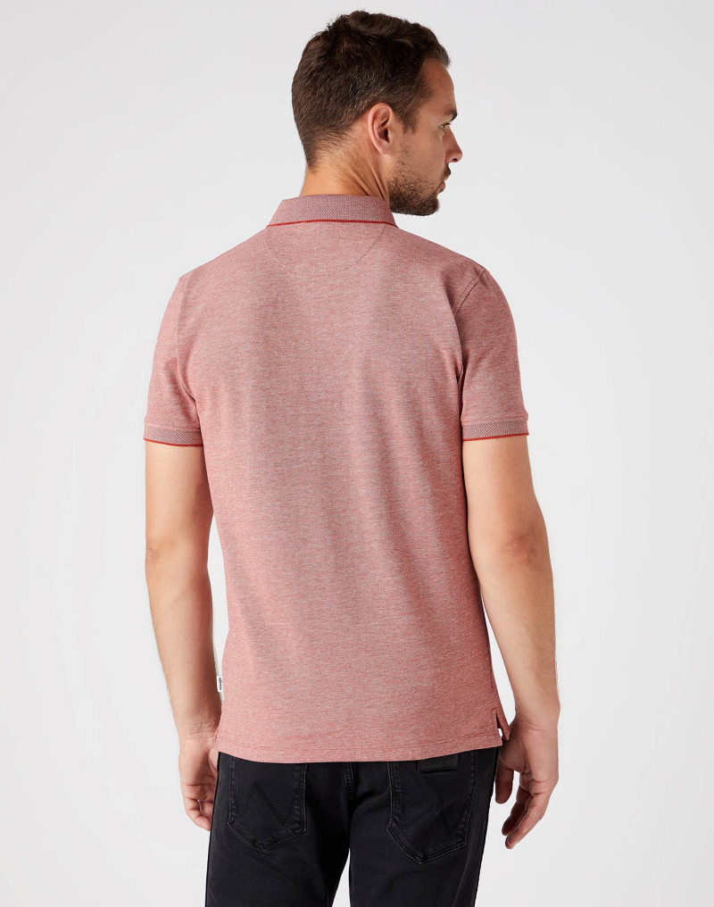 Polo piqué d'home de màniga curta Wrangler, model W7H7KER11, vermell - 2 - La Casa Dels Pantalons